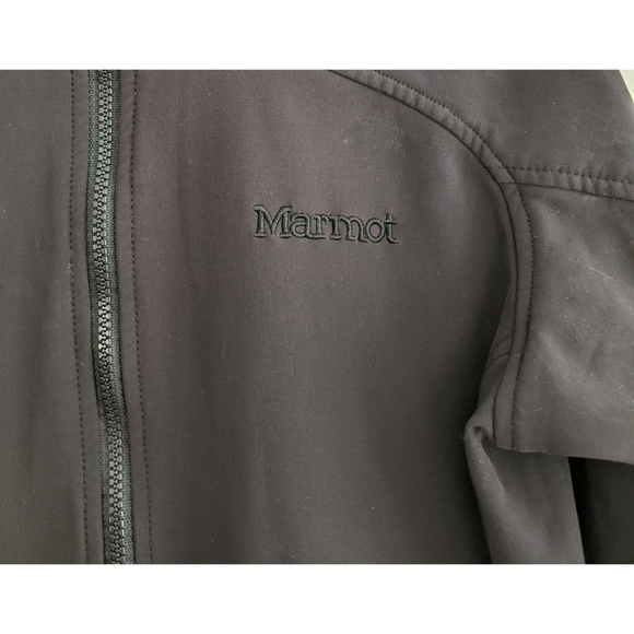 Marmot Black Full Zip Jacket Velcro Cuffs Size XS - Picture 3 of 5
